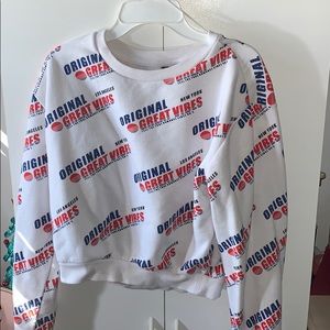 cropped good vibes sweater